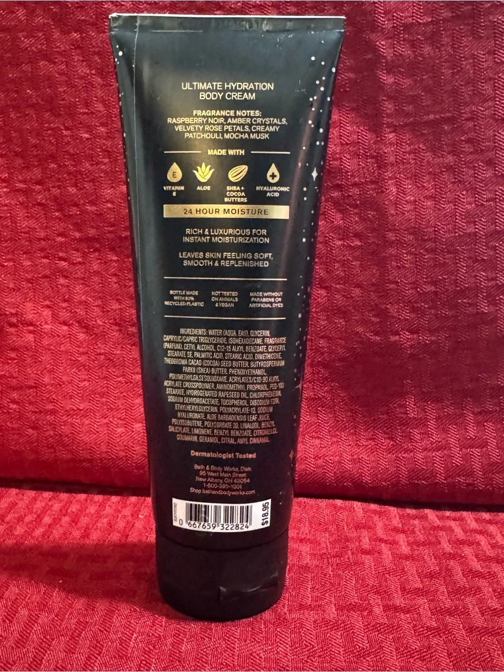 Bath & Body Works Into The Night Body Cream - Black & Gold